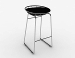 Modern simple circular leisure chair 3d model
